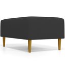 Ver imagem 7 de Puff Decorativo Sala de Estar Cléo Pés Palito 90cm Corino Preto