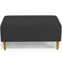 Ver imagem 3 de Puff Decorativo Sala de Estar Cléo Pés Palito 90cm Corino Preto