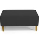 Ver imagem 3 de Puff Decorativo Sala de Estar Cléo Pés Palito 90cm Corino Preto