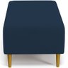 Puff Decorativo Sala de Estar Cléo Pés Palito 90cm Suede Azul Marinho - 6