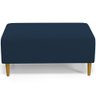 Puff Decorativo Sala de Estar Cléo Pés Palito 90cm Suede Azul Marinho - 3