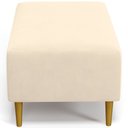 Ver imagem 6 de Puff Decorativo Sala de Estar Cléo Pés Palito 90cm Suede Bege