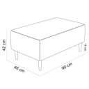Ver imagem 5 de Puff Decorativo Sala de Estar Cléo Pés Palito 90cm Suede Bege