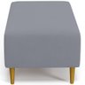 Puff Decorativo Sala de Estar Cléo Pés Palito 90cm Suede Cinza - 6