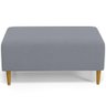 Puff Decorativo Sala de Estar Cléo Pés Palito 90cm Suede Cinza - 3
