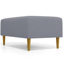 Ver imagem 7 de Puff Decorativo Sala de Estar Cléo Pés Palito 90cm Suede Cinza