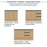 Cozinha Modulada 5 Peças 3 Aéreos 1 Balcão 1 Cristaleira Nara CabeCasa MadeiraOriginals - 14