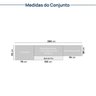 Cozinha Modulada 5 Peças 3 Aéreos 1 Balcão 1 Cristaleira Nara CabeCasa MadeiraOriginals - 7