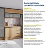 Cozinha Modulada 5 Peças 3 Aéreos 1 Balcão 1 Cristaleira Nara CabeCasa MadeiraOriginals - 18