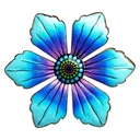 Ver imagem 1 de Girassol de Metal para Decoração de Parede Sala Quarto Varanda Exterior:azul