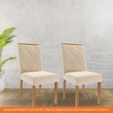 Ver imagem 5 de Cadeira para Mesa de Jantar Jogo de 2 Cadeiras Mdf Fernanda Wood Cimol Madeira/nude