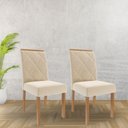 Ver imagem 2 de Cadeira para Mesa de Jantar Jogo de 2 Cadeiras Mdf Fernanda Wood Cimol Madeira/nude