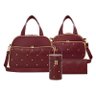 Kit Bolsa Maternidade Elegance Vinho - 4 Peças - 1