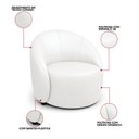 Ver imagem 3 de Poltrona Decorativa Orgânica Lua Sintético Pu Branco D03 - D’Rossi