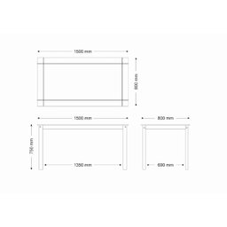 Conjunto Sala de Jantar Mesa 150x80 Cm 6 Cadeiras Madeira Marin Brasil - 5