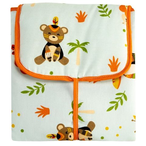 Trocador Portátil C/ Bolsos Internos - Safari Laranja