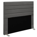 Ver imagem 2 de Cabeceira Rubi Cama Box Casal 140cm Suede Grafite