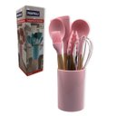 Ver imagem 7 de Conjunto de Utensílios de Cozinha de Silicone - 8 Peças Cor:rosa