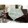 Manta para Sofá Algodão 150x140 Verde - 1