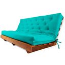 Ver imagem 1 de Sofá Cama Futon L Acquablock em Madeira Nobre Maciça