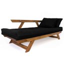 Ver imagem 4 de Sofá Japão Futon Preto em Madeira Maciça Cor Imbuia