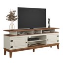 Ver imagem 2 de Rack para TV 75 Polegadas Madeira Maciça 2 Portas Rústico 185,7cm Off White - Apaixone & Decore