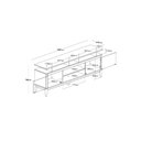Ver imagem 3 de Rack para TV 75 Polegadas Madeira Maciça 2 Portas Rústico 185,7cm Off White - Apaixone & Decore