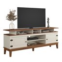 Ver imagem 1 de Rack para TV 75 Polegadas Madeira Maciça 2 Portas Rústico 185,7cm Off White - Apaixone & Decore