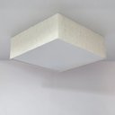 Ver imagem 4 de Lustre Plafon Sobrepor Quadrado Vivare Cqf5015lla Cúpula em Tecido Cor Linho Bege 50x50x15cm