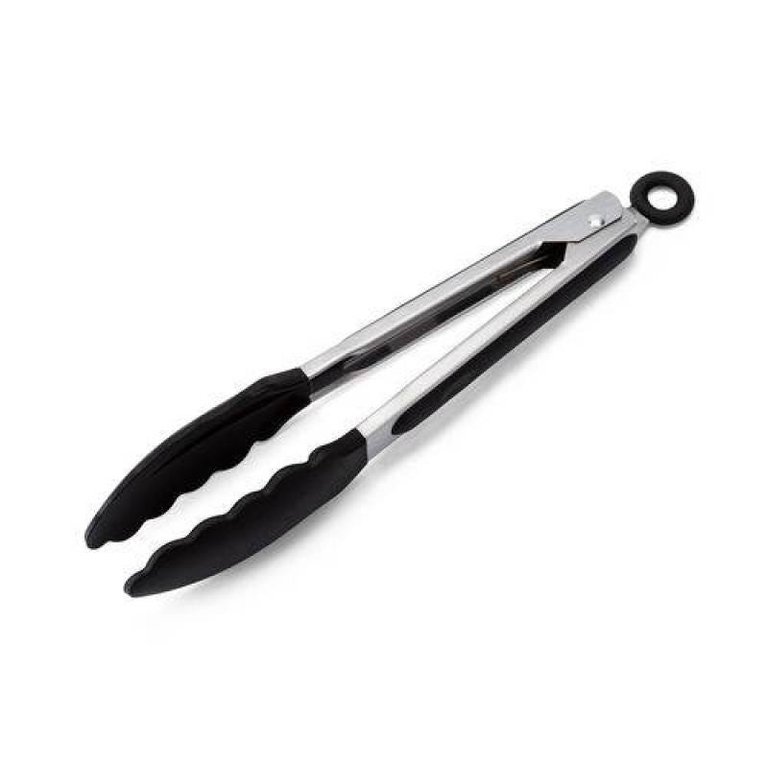 Pegador Inox Com Ponta Em Silicone Preto 23cm Weck