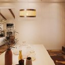 Ver imagem 3 de Lustre Pendente Sala Quarto Aramado Redondo Tela Decoração:Branco