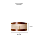 Ver imagem 4 de Lustre Pendente Sala Quarto Aramado Redondo Tela Decoração:Branco