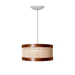 Lustre Pendente Sala Quarto Aramado Redondo Tela Decoração:Branco - 1