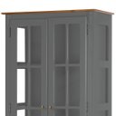 Ver imagem 2 de Cristaleira 2 Portas e Laterais em Vidro 3 Prateleiras 1 Gaveta 60808 Hannover - Cinza/imbuia Glazer