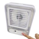 Ver imagem 6 de Ventilador Umidificador Agua 3 Velocidades Touch Usb Led Verao Calor Casa Mesa Trabalho Estudo