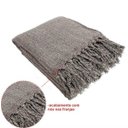 Ver imagem 2 de Manta para Sofá em Algodão Marrom Mesclado 2,40x1,80