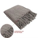 Ver imagem 2 de Manta para Sofá em Algodão Marrom Mesclado 2,40x1,80