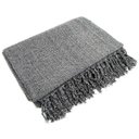 Ver imagem 2 de Manta para Sofá em Algodão Cinza Mesclado 2,40x1,80