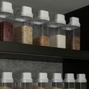 Ver imagem 4 de Kit 2 Dispensers Porta Mantimentos com Medidor 2,3l Pote Hermético para Cereais Arroz Feijão ou