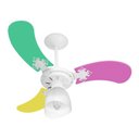 Ver imagem 1 de Ventilador de Teto Venti-Delta New Baby Colors Fem com 3 Pás Colorido 127V