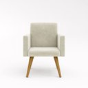 Ver imagem 2 de Cadeira Estofada Poltrona para Sala Quarto – Balaqui Decor Cor:Bege