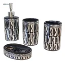 Ver mais imagens de Kit Banheiro Luxo Prata Lavabo 4 Peças Porta Sab Liquído Escova