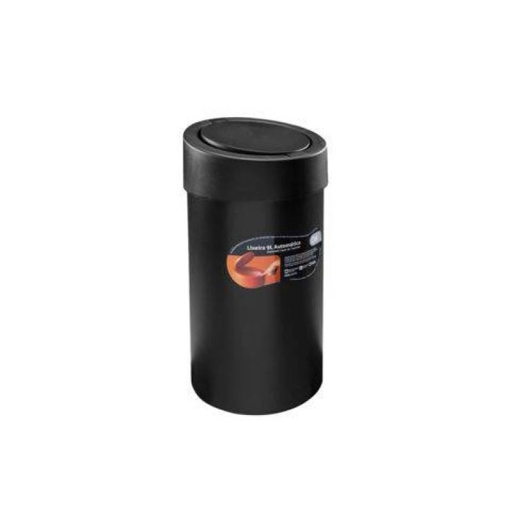 Lixeira Automática 9 L 20 x 20 x 39,5 cm Preto Coza
