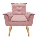 Ver imagem 3 de Poltrona Opala Susi para Amamentação Decorativa Tecido Suede Para, Quarto,sala de Estar, Recepção Pé