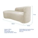 Ver imagem 2 de Kit Divã Recamier Orgânico França 160cm Lado Esquerdo e Poltrona Amore Bouclé
