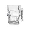 Kit 4 Canecas Caveira Vidro 510ml Skull Chopp Cristal Rock - 4