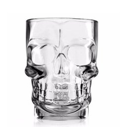 Kit 4 Canecas Caveira Vidro 510ml Skull Chopp Cristal Rock - 2