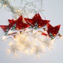 Ver imagem 3 de Varal Pisca Leds Decoração Estrelas Natal Noel Amarelo de 3m
