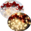 Ver imagem 1 de Varal Pisca Leds Decoração Estrelas Natal Noel Amarelo de 3m