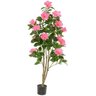 Planta Artificial Arvore Papoula Real Toque C/pote X14 Rosa 1,4m - 1